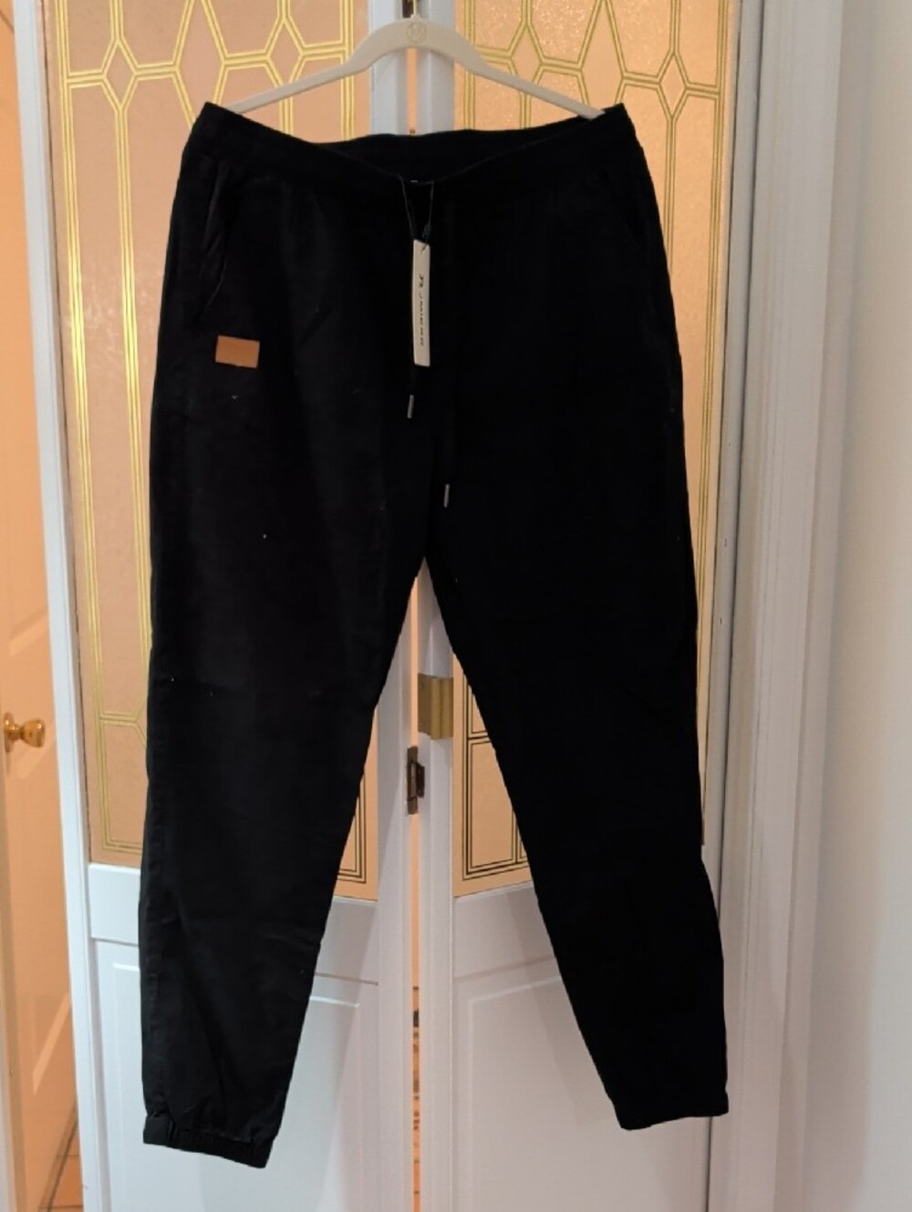 Men's Black Jogger Sweatpants with Elastic Drawstring